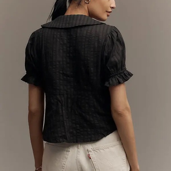 Pilco Keira Black Button-Up Women's Top NWOT - Picture 3 of 8